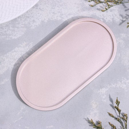 Gypsum is oval from gypsum, 17.5x9x1.5cm, champagne-2