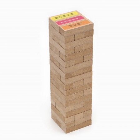 Falling tower, jenga "unforgettable party", 54 bar with a fantami 18+-1
