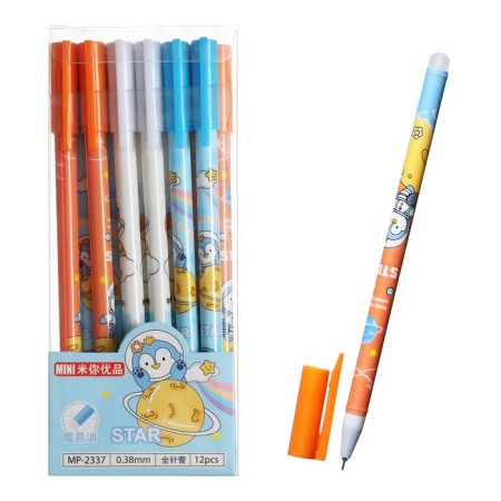 Gel handle with Erased Calligrata ink, 0.38mm, blue rogue, anime case, mix