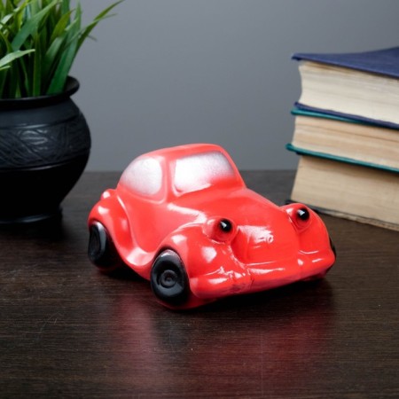 Piggy bank "car" red, 13x8cm-3