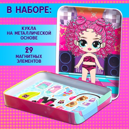 Magnetic set "Cool party", in a tin box-1