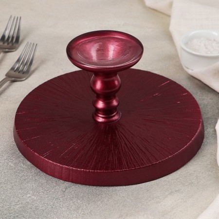 Serving dish for the cake "Link", d = 21 cm, on the leg, red color-2