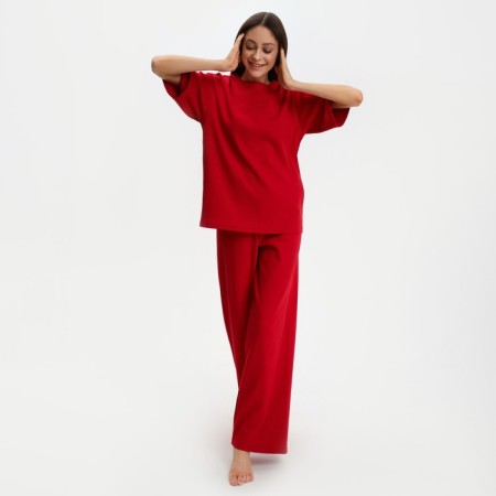 Female set (T -shirt and trousers) KAFTAN BASIC p. 40-42, red-3