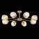 Ceiling EVOLUCE lamp. Sle155412-08. Pallo. 8x60 watts, E27, 90x90x25 cm, golden color
