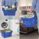Plastic consumer basket, 20 l, 2 plastic handles, blue color