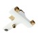 Bath mixer Zein Z3891, single -leaf, watering can 3 modes, hose, holder, white/Gold