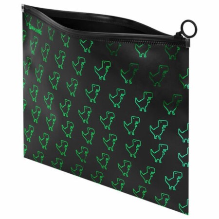 Brauberg A4 notebook folder, 1 compartment, plastic, on zip-lock, "Dino Matrix", 272106-3