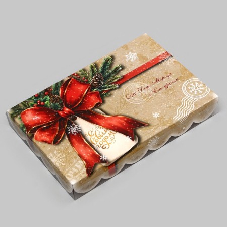 Cookie box, confectionery packaging, "make a desire", 22 x 15 x 3 cm, new year-2
