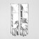 Carnival gloves, silver color