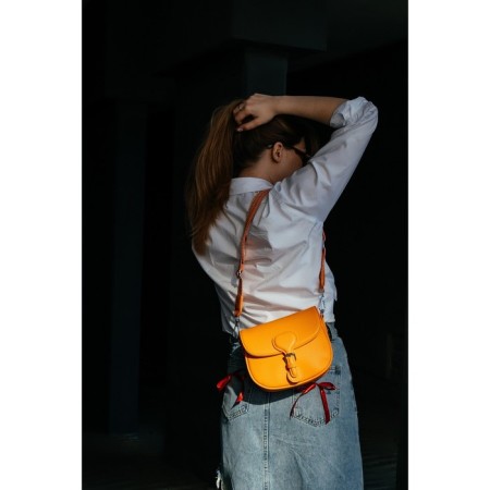 Cross-Body Bag, eco-leather, ludor orange, 21x8x18 cm-5