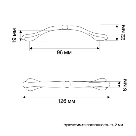 Tundra handle PC180, m/o 96 mm, black color-5