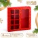 A box for 8 sweets and chocolate tiles, with a shell with a window, a "New Year's pattern" 17.7 x 17.85 x 3.6 cm.
