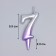 Candle for the cake "Oval", number "7", 5.5 cm, silver-sirn