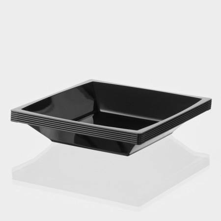 Plastic disposable plastic, 17.2 × 17.2 cm, square, deep, black-10