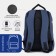 Male backpack on lightning, "saxi", outer pocket, blue color