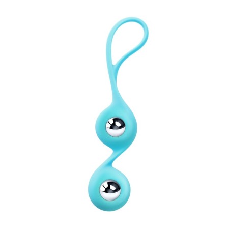 Vaginal balls L’Eroina by Toyfa Futa, silicone, blue color, 11 cm-1