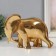Souvenir Polystone "elephant with an elephant - tenderness" gold 21x8x14.5 cm