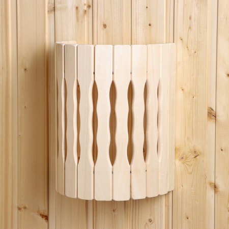 The lampshade is wooden, semicircular "wave" 29.5x23x16 cm