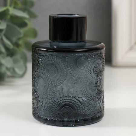 Diffusor for essential oils with a "Flower" transparent gray lid 100 ml 6x6x8 cm-1