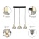 Suspended lamp RIVOLI KASSANDRA 3118-303 3CH14, 40W, black, brass