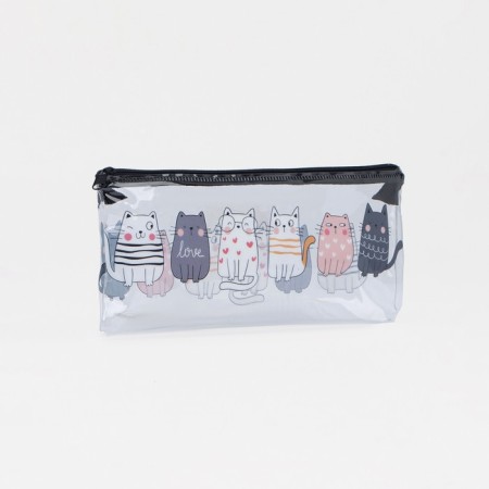Lightning cosmetic bag, black/transparent color