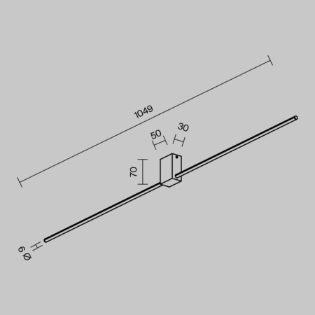 Bra Technical C071wl-L12b3k Pars, 1049x70x30 mm, LED, 12W, 1050LM, 3000K, black color black-5