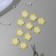 Knitted elements "flowers", 2.8 × 2.8 cm, 10 pcs, yellow/white color