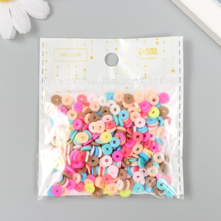 Beads for PVC Creativity "Rings Tender colors" set ≈ 330 pcs 0.1x0.6x0.6 cm-3