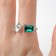 The ring "Jewel" of the figure, the color is white-emergent in silver, dimensionless