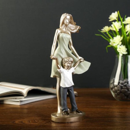 Souvenir Polystone "Mother and Son" 24x11x7 cm-1