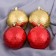 Set of balls plastic D-8 cm, 4 pcs "openwork shine" golden red