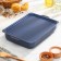 The baking sheet is rectangular, h = 6.1 cm, d = 23 cm, l = 30 cm, with a lid, anti -stick coating, blue color