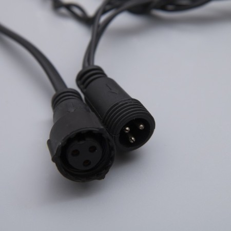 Garland "fringe" 3 × 0.9 m, IP44, UMS, dark thread, 232 LED, white glow, 220 V-5