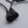 Garland "fringe" 3 × 0.9 m, IP44, UMS, dark thread, 232 LED, white glow, 220 V