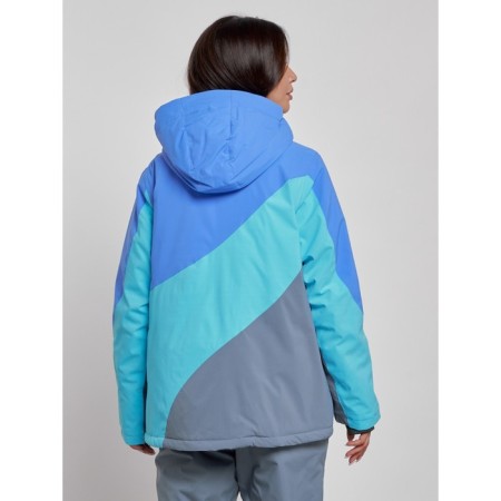 Ski jacket women's winter, size 60, blue color-3