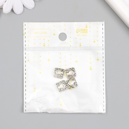 Busina for creativity Metal "Square with fish" 1.1x1.1 cm-3