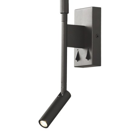 Wall lamp Mantra Torch, LED, 410+210LM, 3000K, 93x70x554 mm, matte black color-1