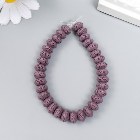 Beads for aromatherapy with the hole "Disc. Violet" 0.6x1x1 cm set 33 pcs +-3