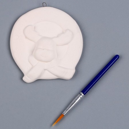 Christmas tree decoration for painting "Deer" with a suspension, brush-1