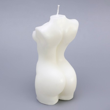 Figure candle "Women's silhouette", 15x7 cm, white-3