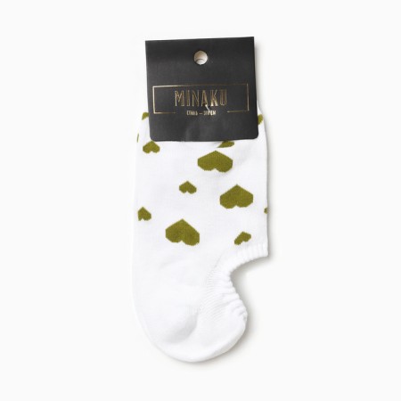Women's socks minku "heart", white color, size 36-37 (23 cm)-2