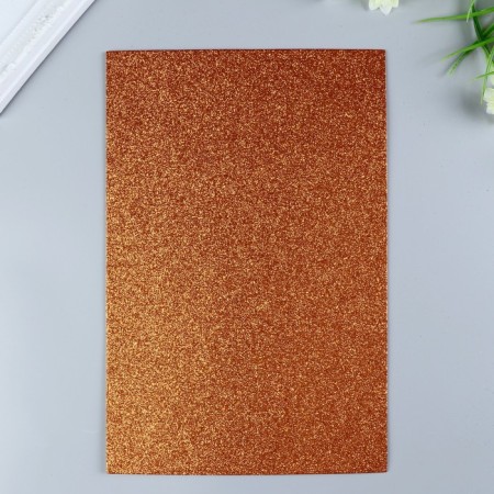 Foamiran glitter Magic 4 Hobby 2 mm cent. copper, 20x30 cm