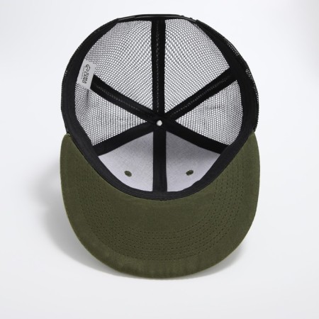 Men's cap with a straight visor Overhat, the color is green, mesh, pr 56-5