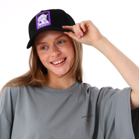 Women's cap Kawaii, Black color, rr 56-8