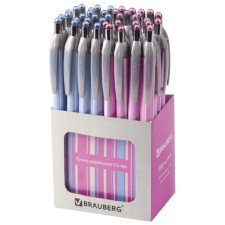 Automatic Brauberg Sakura Handle Handle, Node 0.5 mm, blue ink