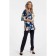 Female blouse, size 42, blue, beige color