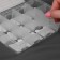 Organizer for threads with bobbins, 12 removable cells, 19.6 × 13.2 × 3.6 cm, the color is transparent