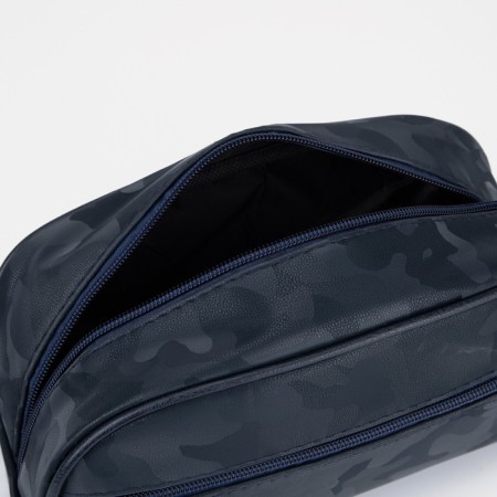 Lightning cosmetic bag, external pocket, blue color-2
