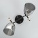 Nina chandelier 2x60W E27 Black/gold 50x27x22cm