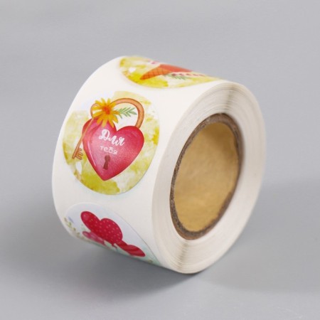 Stick Paper "Love" d = 2.5 cm 252 pcs in roll-6